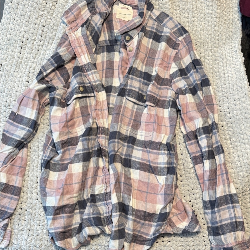 American Eagle plaid button up